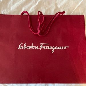 Salvatore Ferregamo shopping bag 15 by 12 inches perfect new condition